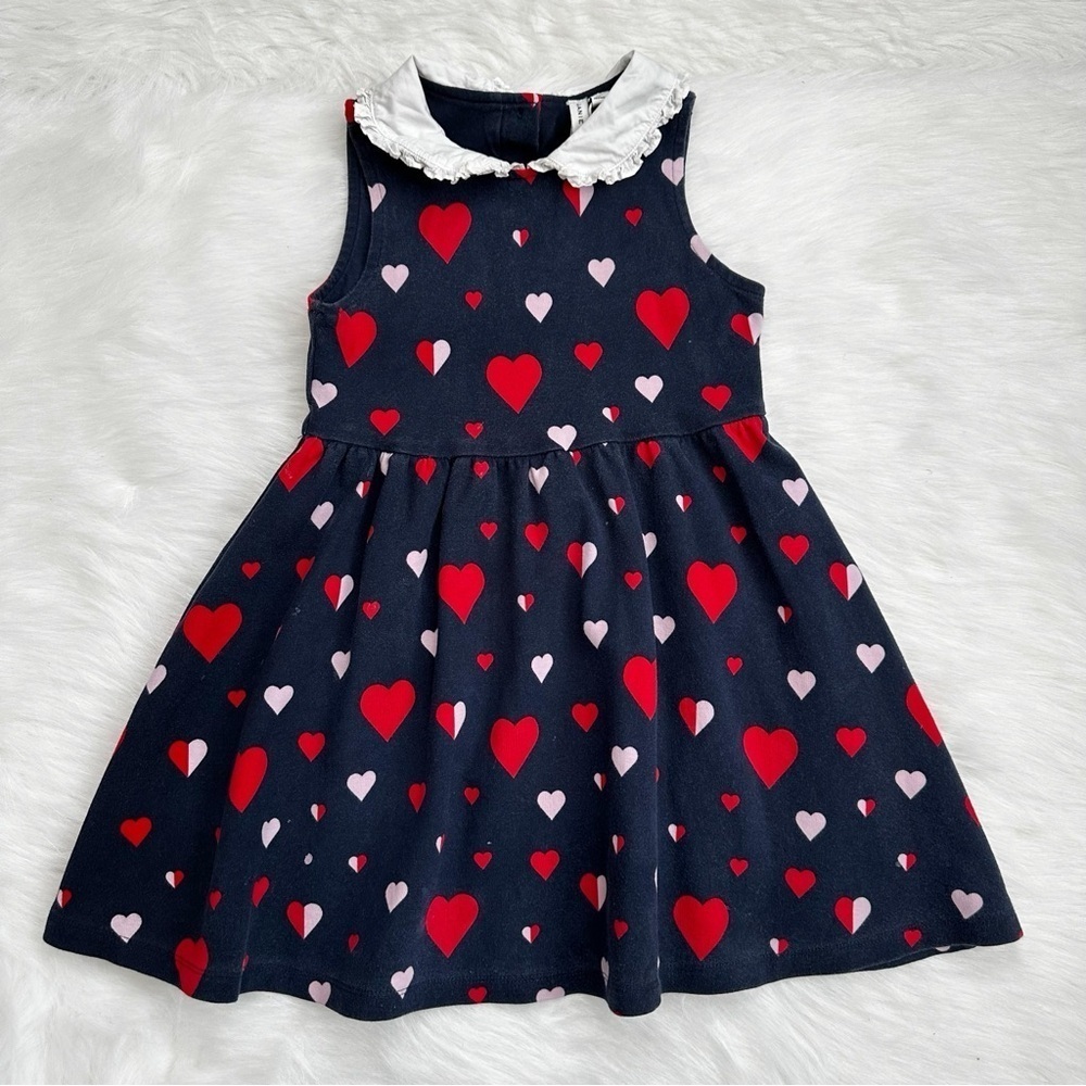 Janie and Jack Girl Toddler Size 6 Merchant Marine Heart Ponte Dress